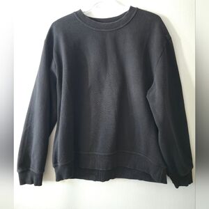 Zara Black Crewneck Sweatshirt Womens Size XL Basic Pullover